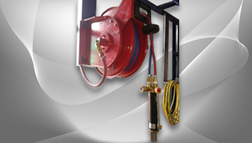Single Stand Oxygen Acetylene Hose Reel Manufacturer, Spring Balancer,  Quick Release Coupling, Work Station, Pneumatic and Sockets Accessories,  Mumbai, India